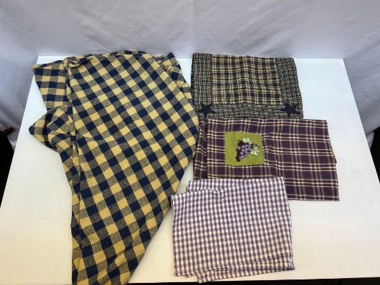 Plaid Fabrics Lot- Table Runners, Other