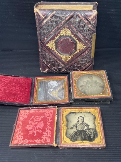 Cased Tintype Photographs, Photograph Album with Photos
