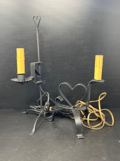 Wrought Iron Electrified Candle Stands
