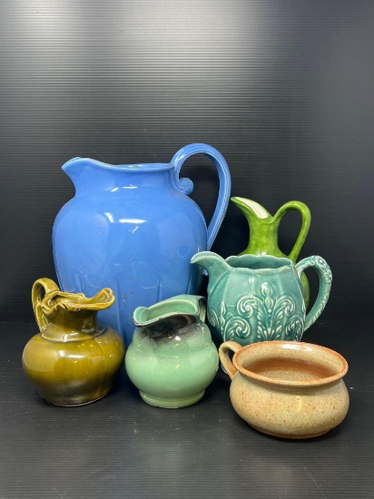 Pitchers, Creamers and Handled Bowl