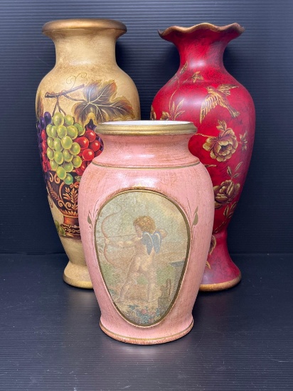 3 Tall Vases