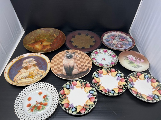 11 Various Plates- 3 are Matching, Including Bavaria, Austria