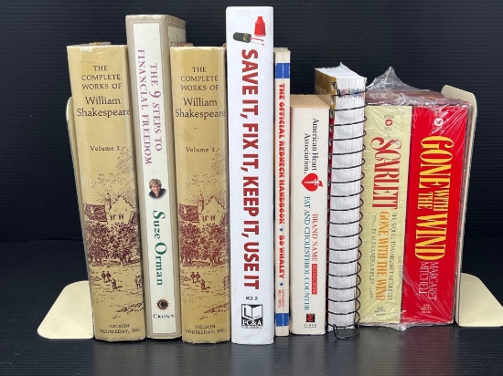 Books Lot- Finance, Shakespeare, Health, Fiction Titles