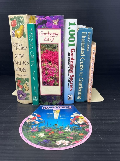 Gardening Books and Flower Guide Wheel