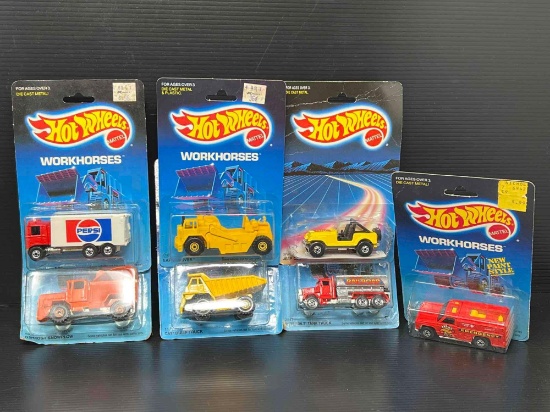 7 Hot Wheels, New in Blister Packs