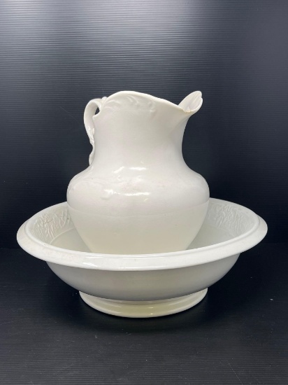 Wm. Adams Ironstone PItcher & Bowl