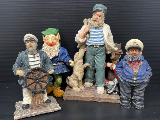 3 Sailor Figures, One Elf Figure