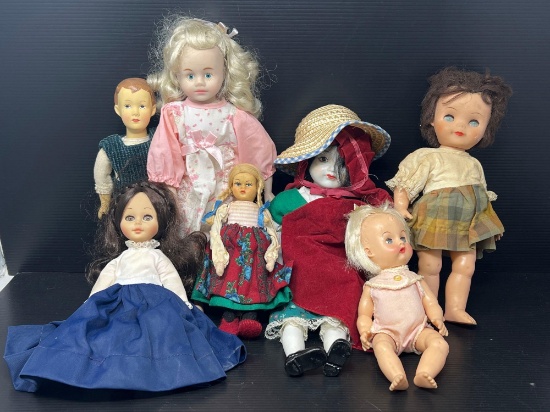 7 Dolls, Some with Sleep Eyes