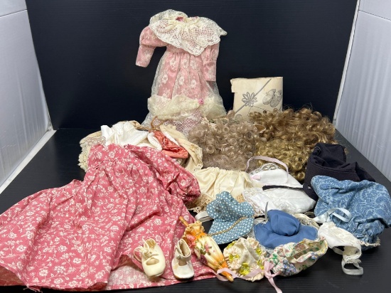 Doll Clothes and Doll Wigs