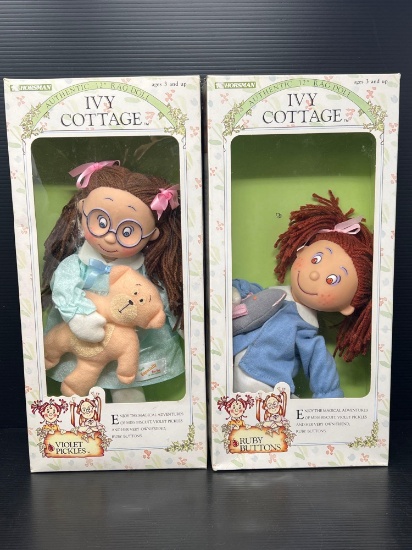 Two 12" Ivy Cottage Dolls in Original Boxes- Violet Pickles and Ruby Buttons