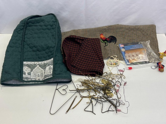 Quilted Appliance Cover, Placemats/Napkins, Metal Hangers, Furniture Leg Pads
