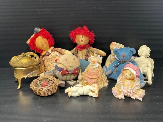 Raggedy Ann & Andy, Bears, Lidded Box, Humpty Dumpty, Angels