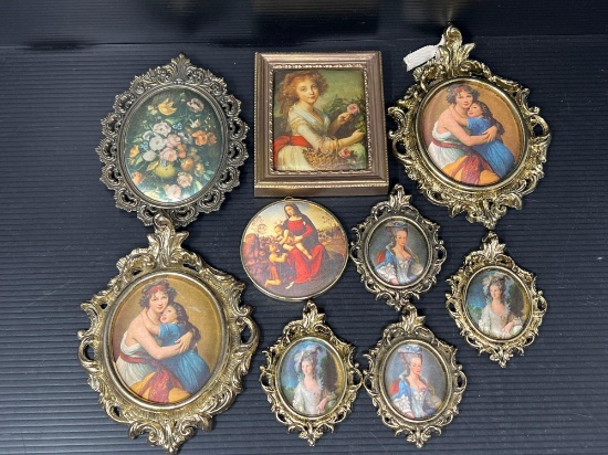 Grouping of Metal Framed Portrait Prints, Some Duplicates