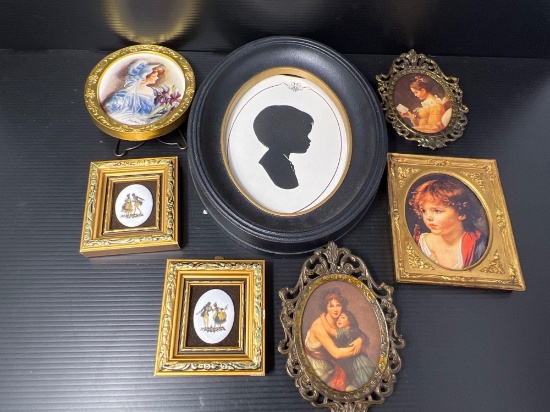 Framed Portrait Prints, Oval Framed Silhouette