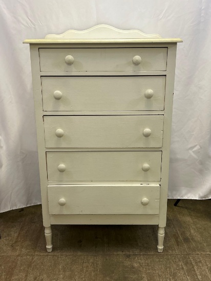 5-Drawer White Dresser
