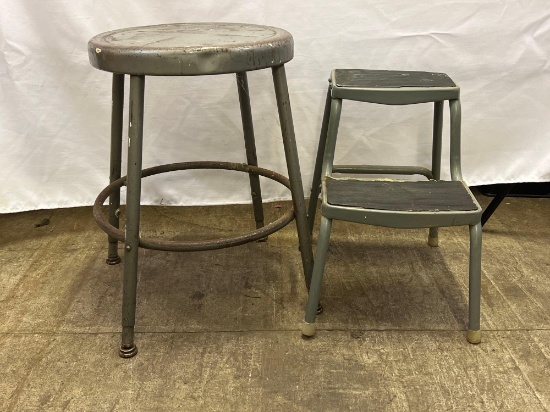 Metal Stool and Step Stool
