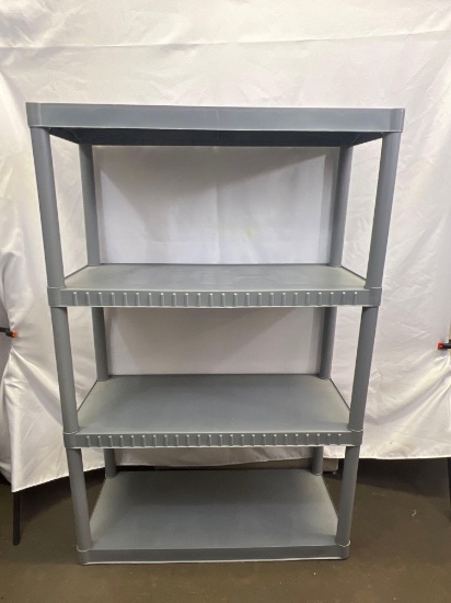 Gray Plastic Shelving Unit