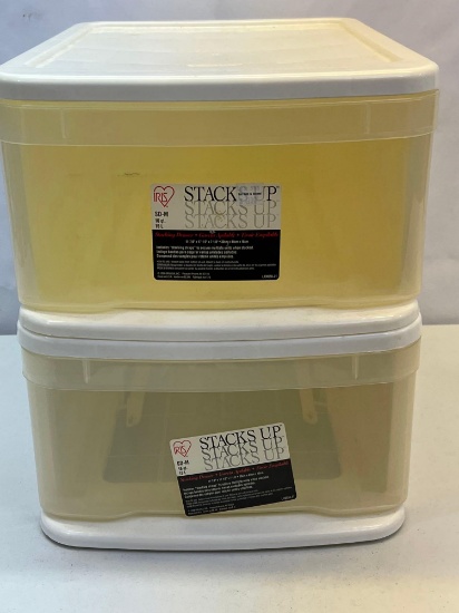 2 Plastic "Stack Ups" Containers