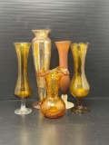 Amber Glass Vases