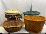 Baskets Lot, One Has Lid