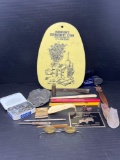 New Holland Advertising Magnet, Letter Openers, Shoe Horns, Cutting Board & Eye Glasses, Ash Tray