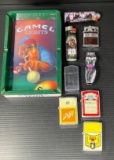 Camel Ashtray and Grouping of Lighters, Vintage ZIPPO