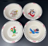 Set of 4 Kellogg's Cereal Bowls