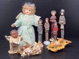 Nativity Baby Jesus, Angels, Caroler Figures