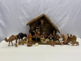 Nativity Scene- Stable with Figures and Animals