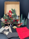 Gray Stocking, Christmas Trees, Christmas Picks, Ornaments