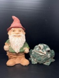 Gnome & Frog Garden Statues