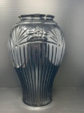 Vase with Incised Lines and Flowers