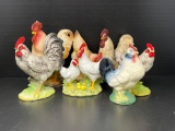 6 Rooster/Hen Figures