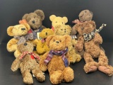 Stuffed Bears Lot, Including Boyd's, Gund & Ty