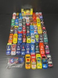 50+ Die Cast Race Cars- One is New in Box