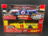 Racing Champions #6 Valvoline and #18 Pennzoil Race Cars, Both in Original Boxes