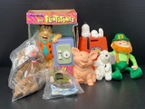 Toys Lot- The Flintstones Bank, Snoopy Bank, Hunchback of Notre Dame Toy, Bryan Dog, Leprechaun Doll