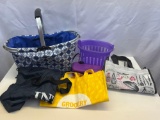 Plastic Tote Bags, Cloth Grocery Tote, Plastic Basket
