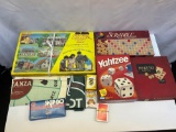 Board Games- All About Lancaster County, Scrabble, Yahtzee, Pokeno, and Card Games- SkipBo, Uno, Etc