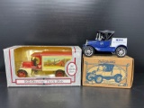 TSC 1925 Delivery Truck Bank and Ertl 1918 Ford Runabout BBNB Car Bank
