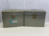 2 Metal File Boxes