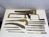 Saws Lot- Hand Saw, Hack Saw, Keyhole Saw, Others and Blades