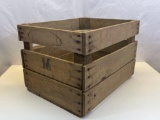 Wooden Crate with Slat Sides