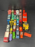 Grouping of 25+ Die Case Cars, Trucks and Implements