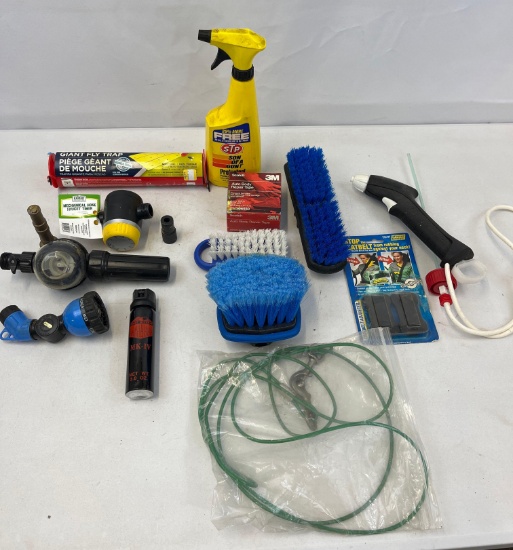 Auto Care Items, Fly Paper, Hose Nozzles, Brushes, Dog Lead