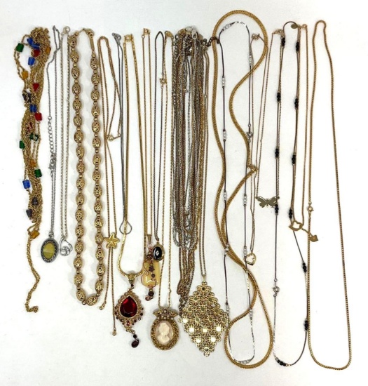 Large costume necklace lot