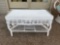White Wicker Ottoman