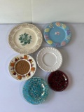 6 Plates- 2 Mosaic, Easter, White on White and 2 Others