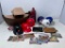 Noah's Ark Toy, Plastic Baseball & Football Helmets, 