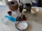 Mixed Lot of Planters, Jars, Glass Containers, Candle Holders, Etc.